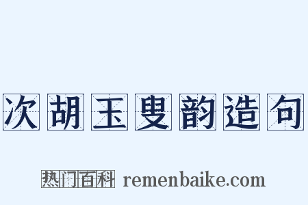 次胡玉叟韵造句是什么意思的图片